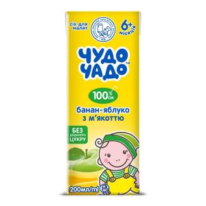 ЧУДО-ЧАДО Сок банан- яблоко с мякотью 200мл